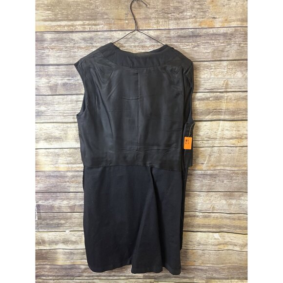 Vintage‎ 1980s Black Sleeveless Double-Breasted Dress With Burgundy Buttons 2X - Picture 4 of 4